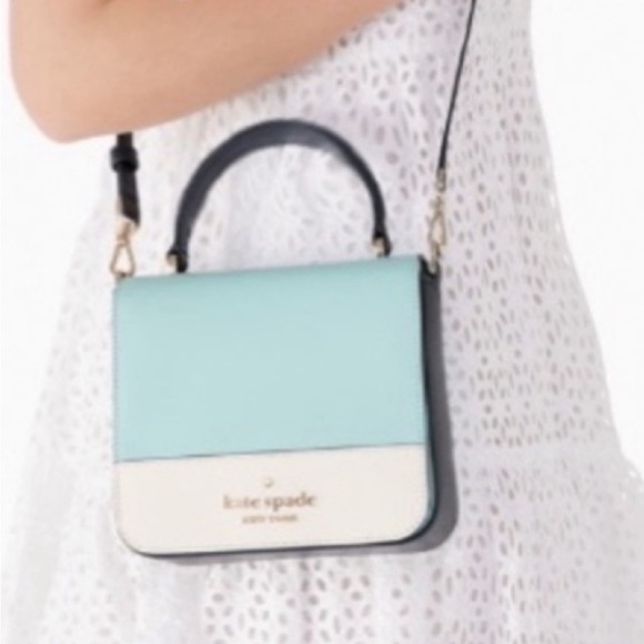 Kate spade Staci
Colorblock Square
Saffiano Crossbody Bag, Poolside Blue - Picture 2 of 10